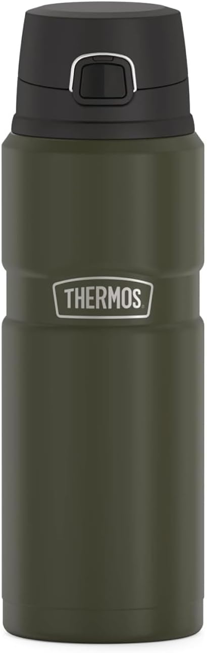 THERMOS STAINLESS STEEL VACUUM INSULATED ARMY GREEN BOTTLE, 710ML, SK4000AG, VACUUM FLASK, THERMAL BOTTLE