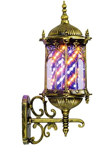 Poste de barbero LED para exterior que ilumina la fachada de tu salon de estilismo