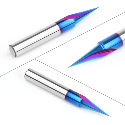 EANOSIC 5-Piece CNC V-Groove Bit Set