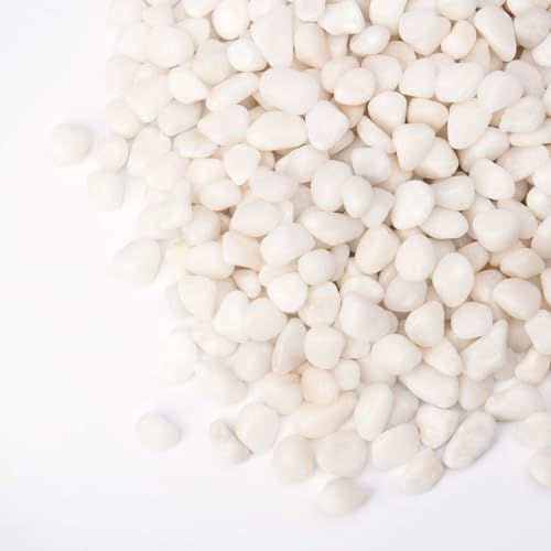 Pulovin 10 lbs White Garden Pebbles