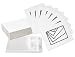 Pack of 32 8x10 WHITE/BLACK Double Mats Mattes for 5x7 photo with White Core Bevel Cut + Backing + Bags