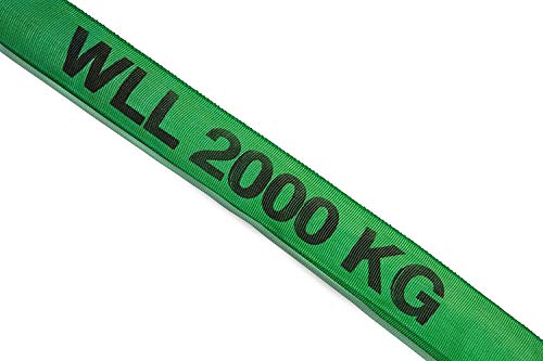 Dolezych Élingue Ronde à Gaine Double, Charge Maximale d'Utilisation 2000 kg, Longueur Utile 1 m - Verte