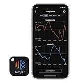 tempi.fi Wireless Temperature and Humidity Sensor - Developed in The USA - 24/7 Data Logger with Alarm – Bluetooth Smart Thermometer and Hygrometer - Bluetooth Only - Not WiFi