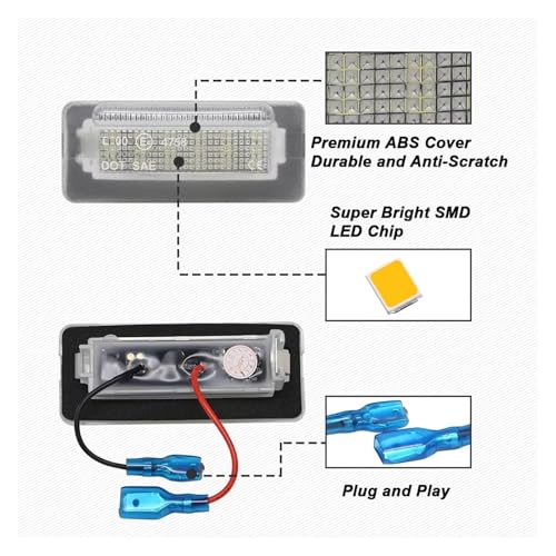Evita multas con la lámpara matrícula LED para Sprinter W901 W904 5