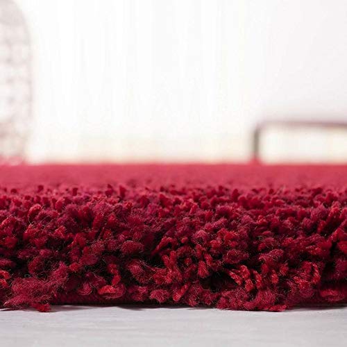 Image of Handwoven Microfibre 3D Rug for Living Room (Maroon, 2 X 8 Feet (Runner), Microfibre)