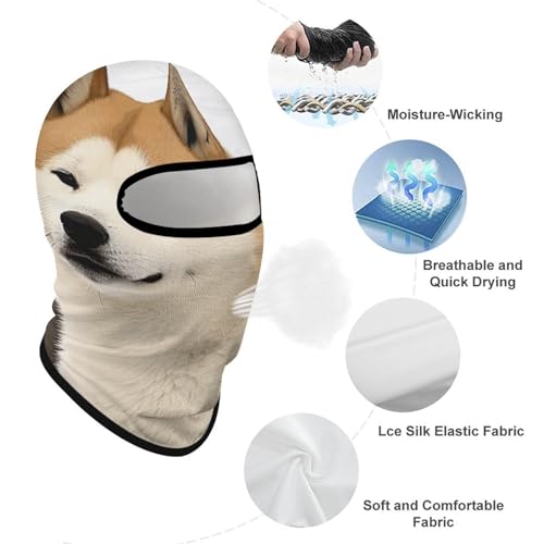 Balaclava Akita para Hombres y Mujeres, Máscara de Protección Solar Respirable con Cubreboca Completo para Senderismo, Ciclismo, Correr y Conducir miniatura 3