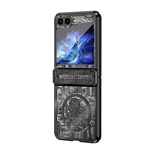 Coque Samsung Galaxy Z Flip 6 noire en PC rigide avec protection charnière et objectif