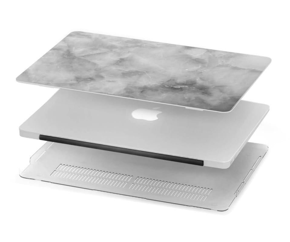 Etui MacBook Air 13 coque antichoc marbre gris rigide pour ordinateur A3113