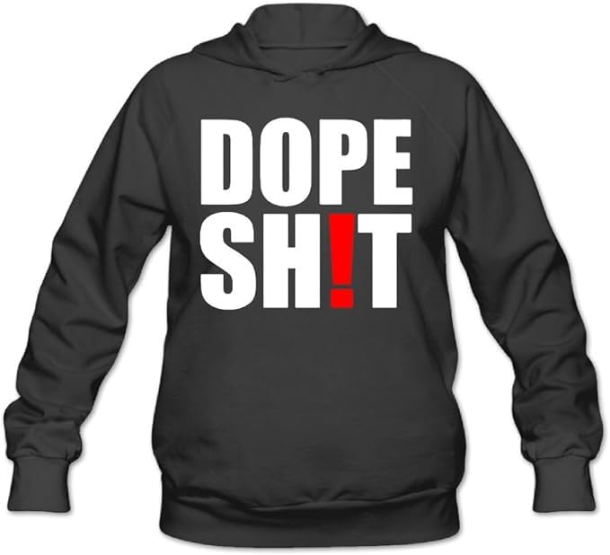 an Popular Design Dope Shit Tribute Print on Black Pullover Hoodie