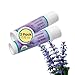 Jojoba Oil and Beeswax Lavender Lip Balm, natural, cold pressed and undeoderized jojoba oil, mildly scented with Lavender Blossoms, 2 Lip balms (.15 oz/4.6 gm) 2 units