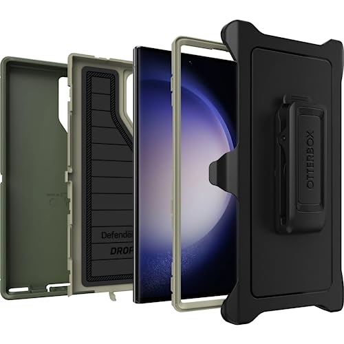 OtterBox Galaxy S23 Ultra (Only) - Defender Series Case - Lichen The Trek, Rugged & Durable, with Port Protection, Includes Holster Clip Kickstand, Microbial Defense Protection - Non-Retail Packaging by OtterBox - Image 4