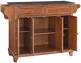 Crosley Furniture KF30004DCH Cambridge Kitchen Island with Solid Black Granite Top, 52', Classic...