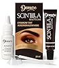 Eyebrow Tint Kit DEMURE, new formula Brow Tint - contains Argan Oil & Castor Oil (Omega 6, Carotene, Vitamins А, Е, F), Fast and Safe Results (3.0 Dark Brown)