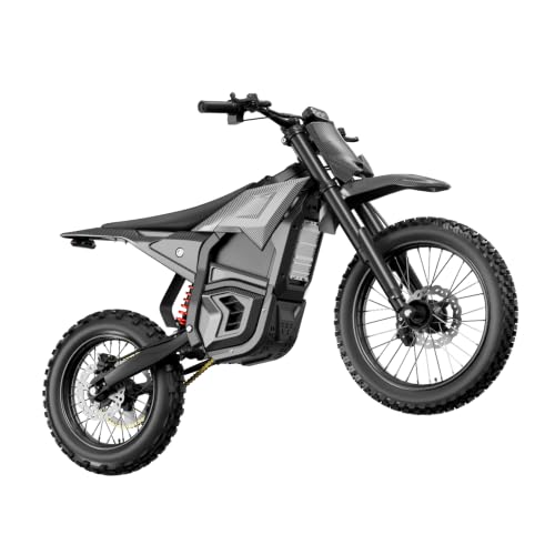 EVOKUN Q1 Electric Dirt Bike for Adults, 6000W Peak Motor Electric Motorcycle, 60V 30Ah Battery Ebike, up to 60MPH Off Road Electric Bike,E Dirt Bike,Dual Suspension, Hydraulic Brakes