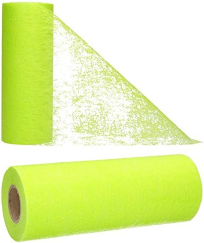 AmaCasa Table runner non-woven table ribbon flower decoration wedding communion 23cm / 20m roll (Gold)