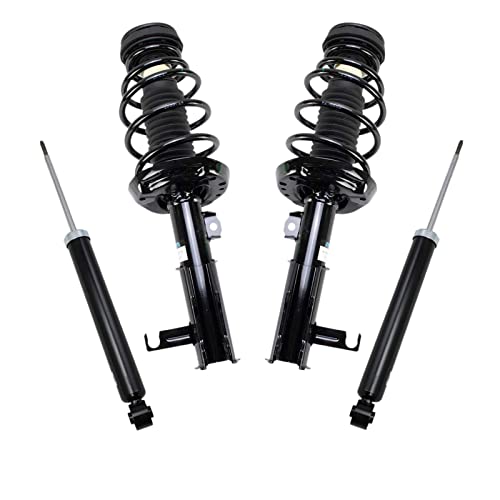 Image of TRQ Front and Rear Complete Strut Assembly & Shock Absorber Kit Complete Strut & Coil Spring Assembly Compatible with 2014-2019 Chevrolet Impala 2.4L 2.5L