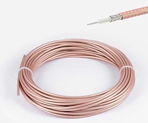 Vecys - Vecys RG316 Kabel Verlustarmes HF-Koaxialkabel 50 Ohm 32.8FT/10M Braun