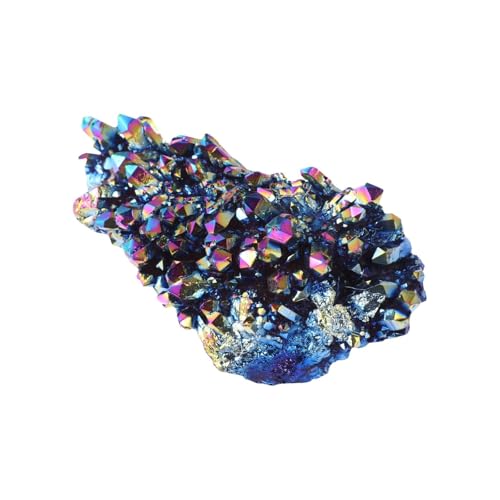 JOZMMZEOOA 100% naturalny kryształ klaster naturalny surowy kamień kryształowy poszycie Geode kamień próbka kamienia, do biurka, pokoju, dekoracji aury feng shui (20 ~ 30 g)
