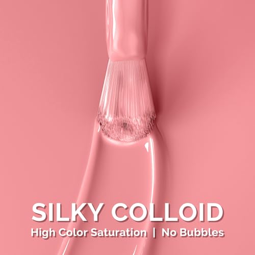 Image of MelodySusie Pink Gel Polish,0.5fl oz Baby Pink Soak Off UV LED Nude Pink Gel Polish Gift for Women Nail Art Manicure Salon DIY Nail Design Decoration at Home-1758