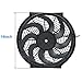 FSBCGT 2PCS 14 Inch Universal Slim Fan Push Pull Electric Radiator Cooling Fan Mount Kit 12V 90W Black