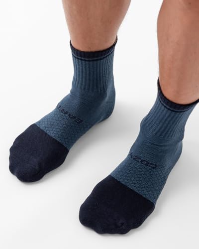 Image of Cozy Earth Essential Quarter Socks for Women and Men - Soft Mercerized Cotton Crew Socks 2-Pack Set - Heel & Arch Support
