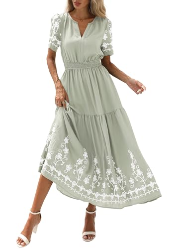 PRETTYGARDEN Women's Summer Boho Maxi Dress 2026 Spring Floral Short