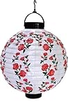 Solar Rose Flower Soji 10" Lantern Lights , Solar Power LED Decorative Garden Lamp
