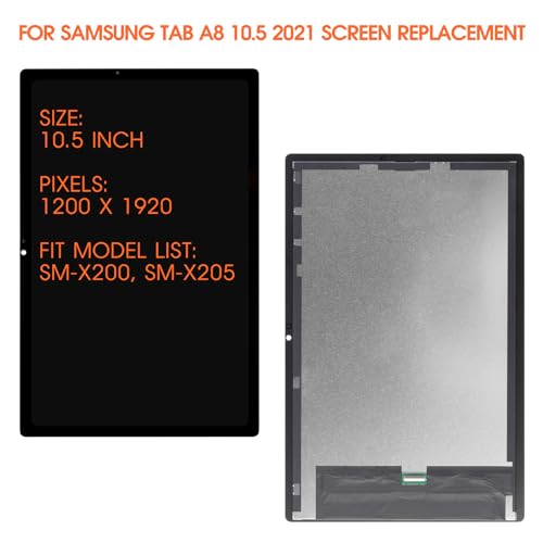 for Samsung Galaxy Tab A8 10.5 2021 Screen Replacement Tab A8 10.5 2021 LCD Display for Samsung Tab A8 Model SM-X200 LCD SM-X205 LCD Digitizer Touch Assembly Repair Part with Tools - Thumbnail 2