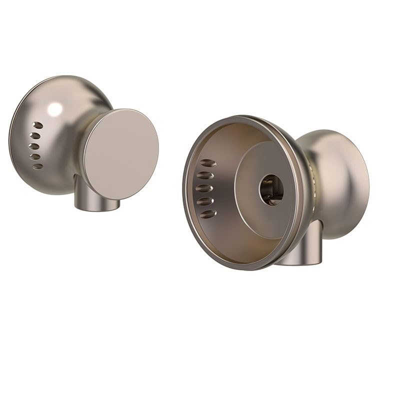 Coque écouteurs MMCX contre les vibrations : aluminium or rose 15.4 mm plat de forme tambour