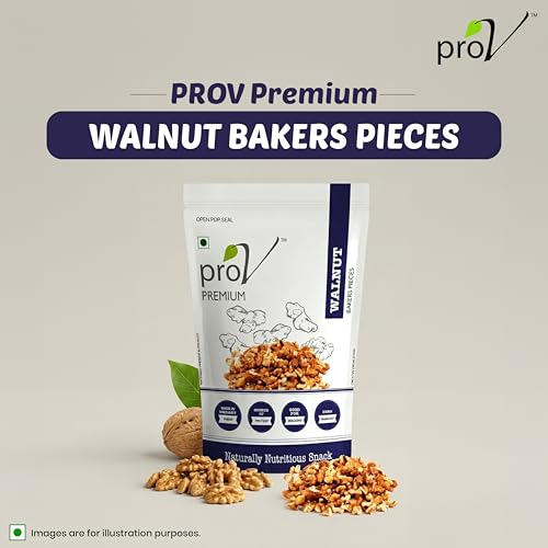 Image of ProV Premium - Walnut bakers pieces 250 gm| Natural Akhrot Giri | Healthy & Tasty Snacking Dryfruit | Rich In Protein, Iron & Antioxidants | Omega3 Booster| Helps in Cardiac Health (Pack of 2)