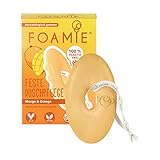 Foamie Festes Duschgel mit Mango & Orange, Fruchtige Duschpflege Trockene Haut mit Massage-Effekt...