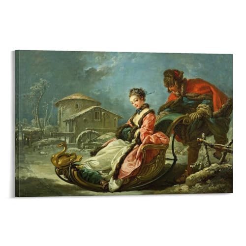 Toile d'hiver Francois Boucher 20 x 30 cm pour habiller un mur vide facilement