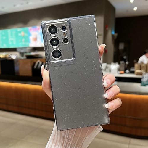 Étui à paillettes Samsung Galaxy A15 S24 Plus coque mignonne grise