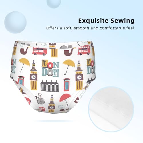 Cartoon British Icon Girls' Underwear Soft Cotton Little Girls Panties Comfort Briefs3