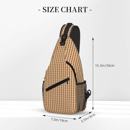 Bolsa de pecho diagonal y elegante con estampado divertido de berenjena 3
