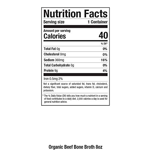 Pacific Foods Organic Beef Bone Broth, 8 oz, 12-pack
