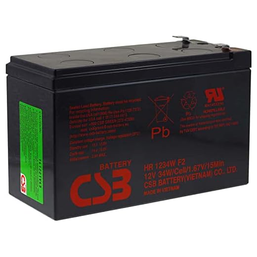 CSB Hochstrom Bleiakku HR1234WF2 passend für APC Back-UPS BK650EI 12V 9Ah, 12V, Lead-Acid
