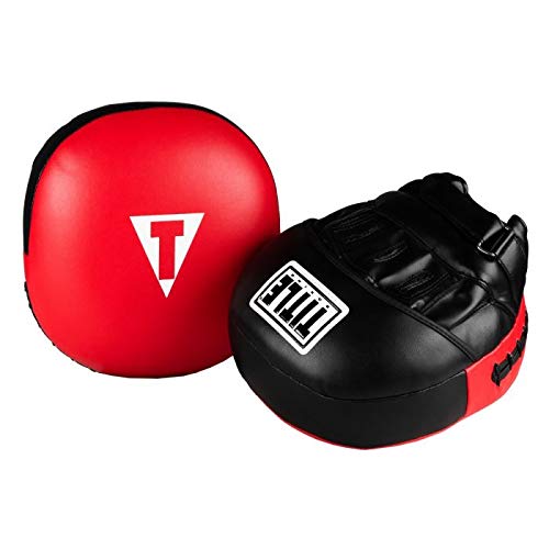 TITLE Boxing Double-Stuff Jumbo Punch Mitts, Black/Red - Boxing Pads, Muay Thai Pads, Punching Mitts, Focus Mitts, Boxing Equipment, Punching Pads, MMA Equipment, Kickboxing