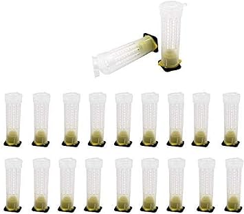 MIZORLIE Beekeeping Rearing Cup Kit - Queen Bee Roller Cage Beekeeping Equipment Insects Tools.20pcs