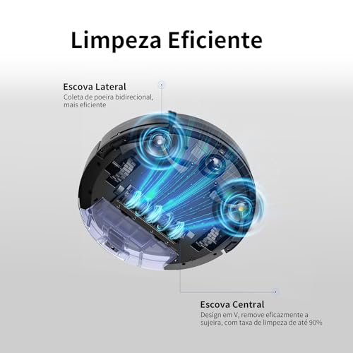 Neatsvor X600 Robo Aspirador com Mapeamento Inteligente, Função de Varrer, Aspirar e Esfregar, Inclu