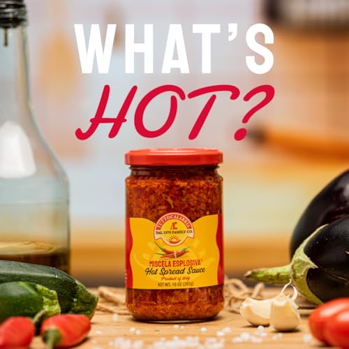 Tutto Calabria Hot Spread Sauce, Miscela Esplosiva, 10 OZ (285g), Minced Hot Giardiniera Vegetables All Natural, Non-GMO, Product of Italy