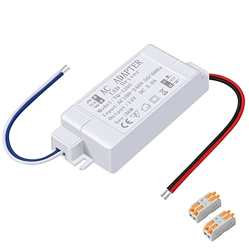 Pack 2 18W DC12V - Driver di alimentazione del driver LED trasformatore 240V interruttore driver per luci di striscia LED (18W