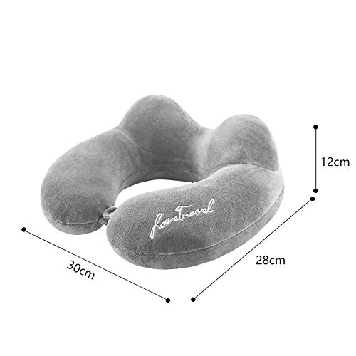 QISLOVE U-shaped pillow office headrest pillow cushion soft and comfortable humanized design gray