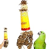 Bonka Bird Toys 2322 Popcorn Crumble Medium Large Bird Toy Popcorn Paper Cardboard Rope Sola Atta Forage Chew Amazons Conure African Greys and Other Similar Birds