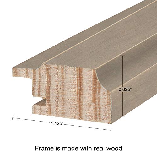 Designovation Kieva Solid Wood Document Frames, Distressed Gray 8.5X11, Pack Of 6 #TOP5