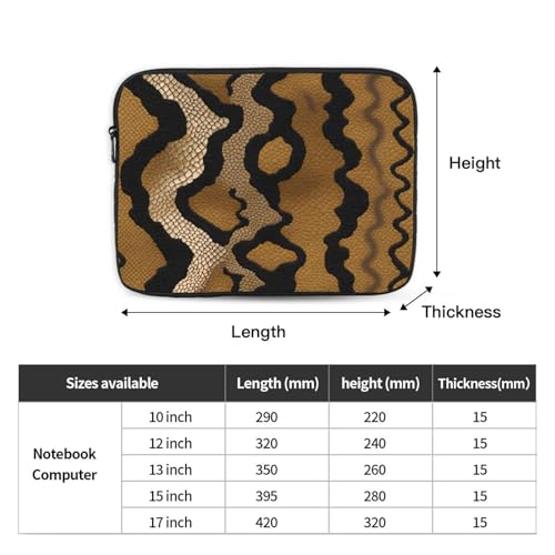 Funda portátil para laptop 17 pulgadas con diseño piel de serpiente miniatura 4