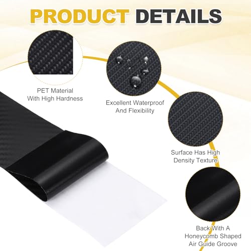 Ruban vinyle noir 2" x 23ft anti-rayures PATIKIL pour protection auto - 3