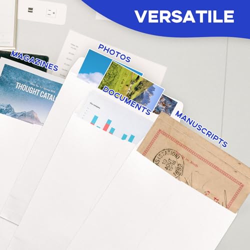 100 envelopes brancos 22,5 x 30,5 cm, catálogo Goefun Envelopes grandes para correspondência, tamanh