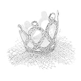 VICASKY 1 Pc accesorio para el cabello hair clips horquillas moño hair tocado de fiesta pinzas para el cabello niña Pinza para el cabello tocado de disfraz de niño malla Silver