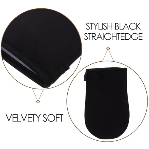 Beatifufu Guante Bronceador Negro Flocado para Aplicación Uniforme de Loción Corporal, Guante Autobronceador Reutilizable sin Sol, Kit Aplicador Práctico para Cuidado Piel y Autobronceado - imagen 3
